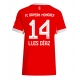 Bayern Munich Luis Diaz #14 Replike Domaci Dres za Ženska 2025-26 Kratak Rukav